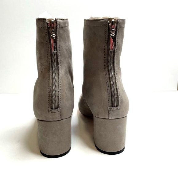 NIB SCHUTZ BRAELYN FRONT LACE SUEDE BOOTIES IN MOUSE/LIGHT GREY SZ:9 NWT - Picture 8 of 16